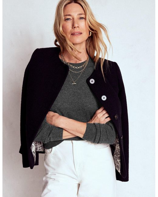 Boden Women's Black Eva Cashmere Crew Neck Sweater