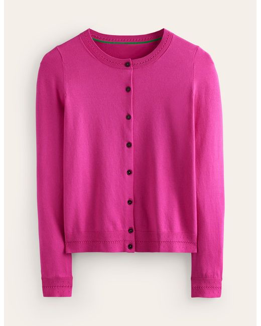 Boden Pink Catriona Cotton Cardigan