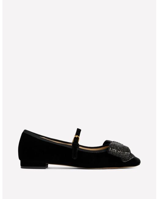 Boden Black Embellished Bow Mary Jane Flat