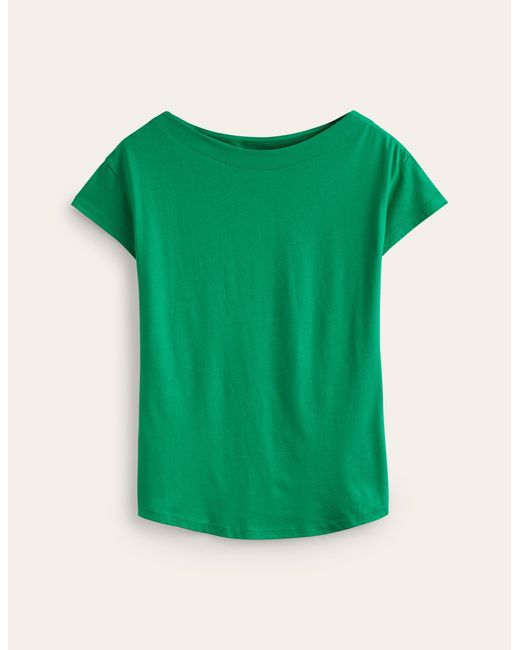 T-shirt col bateau ultra-doux Boden en coloris Green