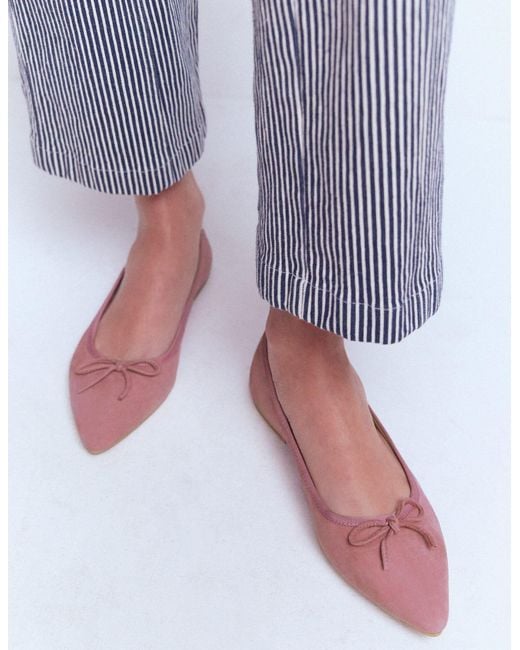 Boden Pink Point Flexi Sole Flats