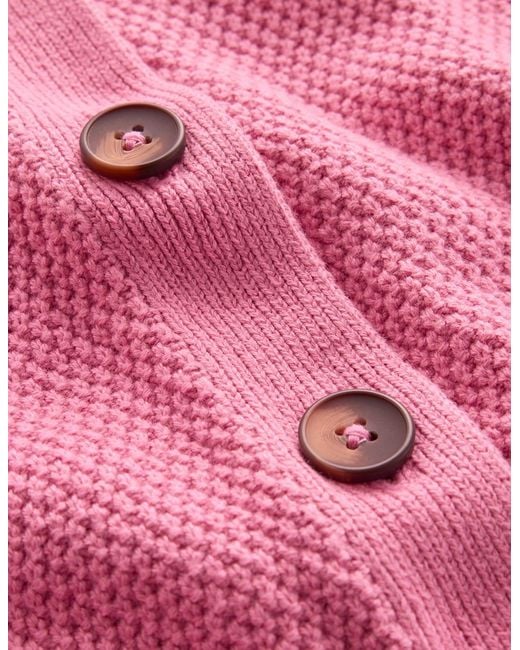 Boden Red Hayley Cotton V-Neck Cardigan