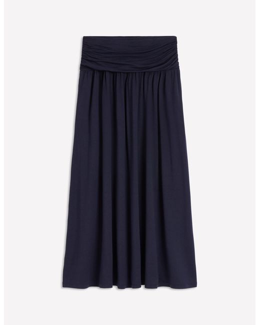 Boden Blue Rosaline Jersey Skirt, Petal Terrace