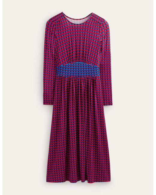 Boden Thea Long Sleeve Midi Dress in Purple | Lyst UK
