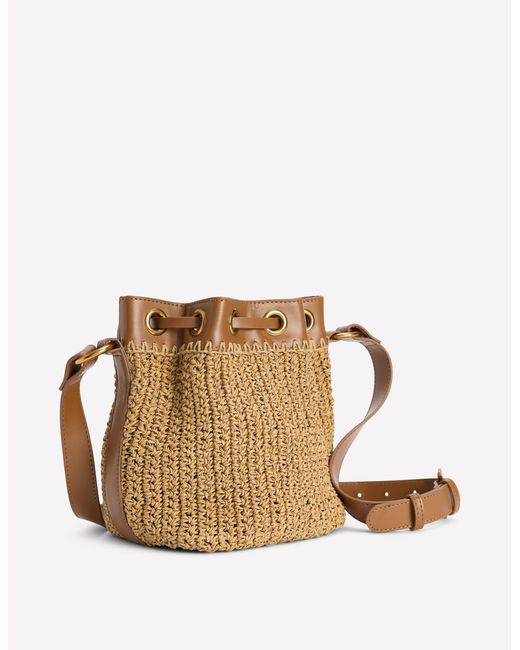 Boden Brown Mini Straw Bucket