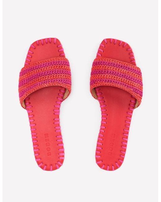 Boden Pink Trim Detail Flat Sandal