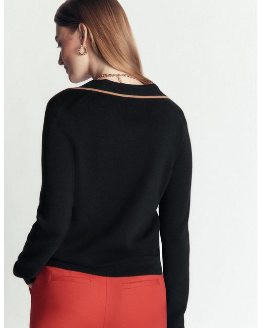 Boden Black Liz Henley Jumper