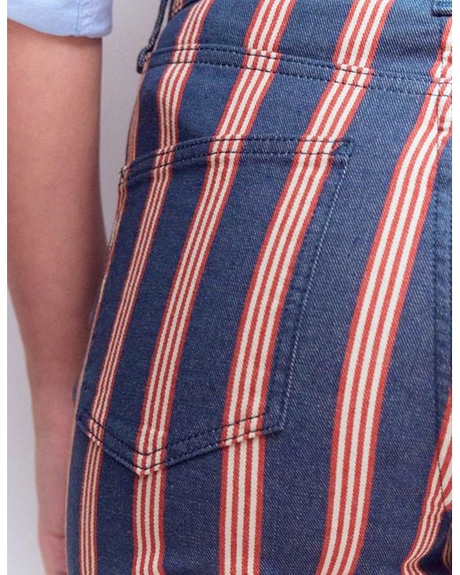 Boden White High Rise Straight Jeans