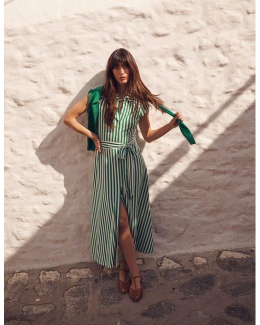 Boden Green Marcia Jersey Shirt Dress