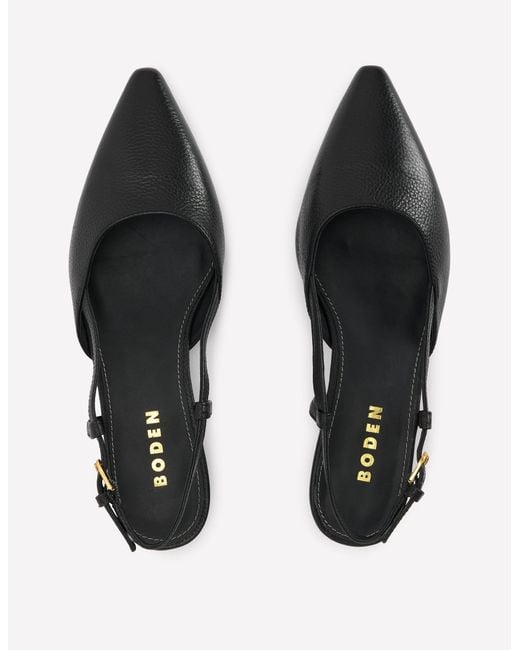 Boden Gray Mini Block Sling Backs