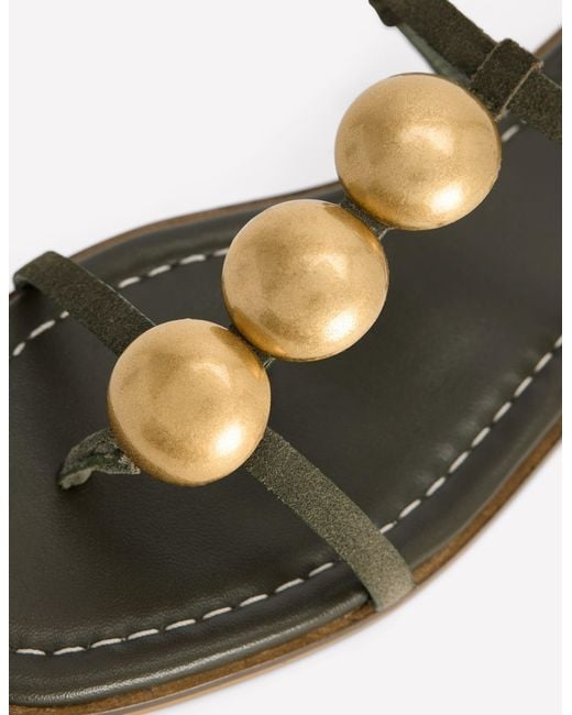 Boden Green Disc Flat Sandals