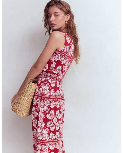 Boden White Antonia Jersey Maxi Dress