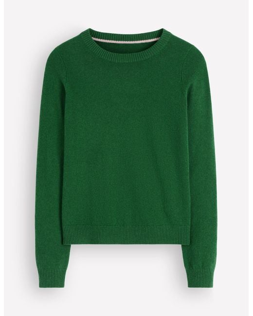 Boden Green Elsie Cashmere Crew Sweater