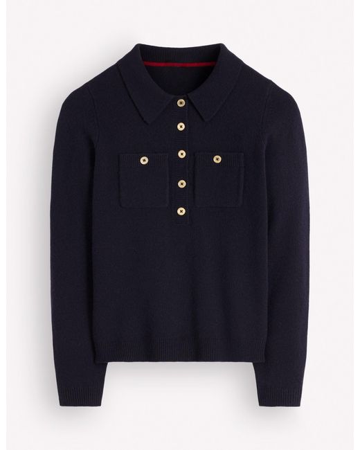 Boden Blue Marianne Merino Wool Jumper