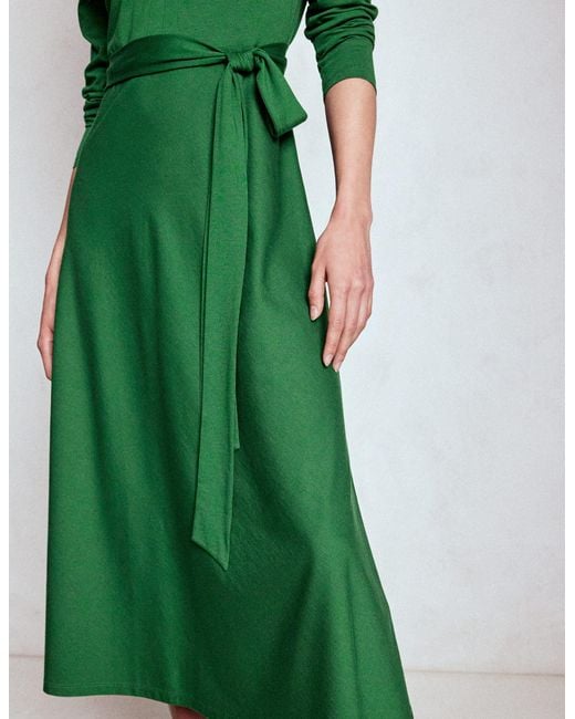Boden Green Imogen Collared Jersey Dress