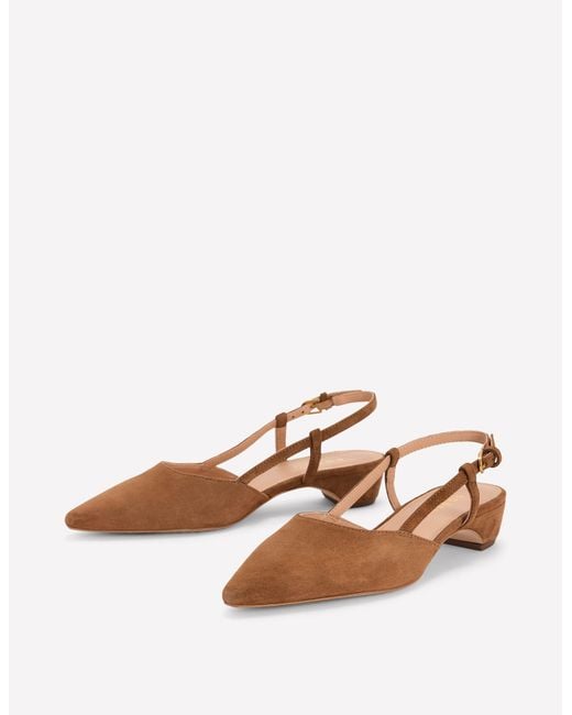 Boden Brown Mini Block Sling Backs