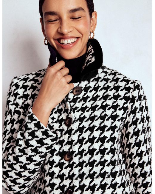 Boden Black Edinburgh Swing Coat