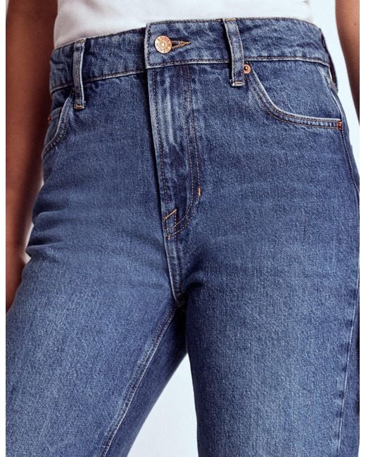 Boden Blue High Rise Straight Leg Jeans