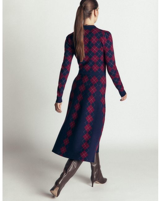 Boden Blue Fiona Zip Front Knitted Dress