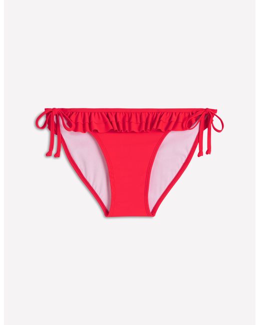 Boden Red Ruffle Bikini Bottoms