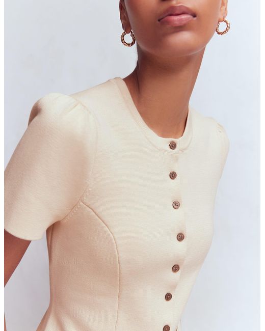 Boden White Short Sleeve Knitted Jacket