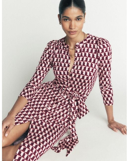 Boden White Honor Column Jersey Midi Dress