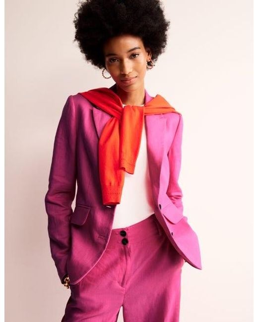 Blazer marylebone en lin Boden en coloris Pink