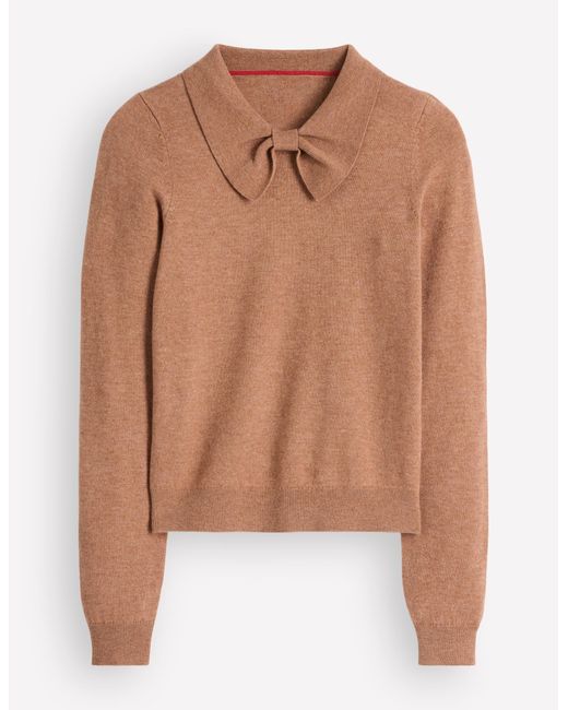Boden Blue Bow Neck Knitted Jumper