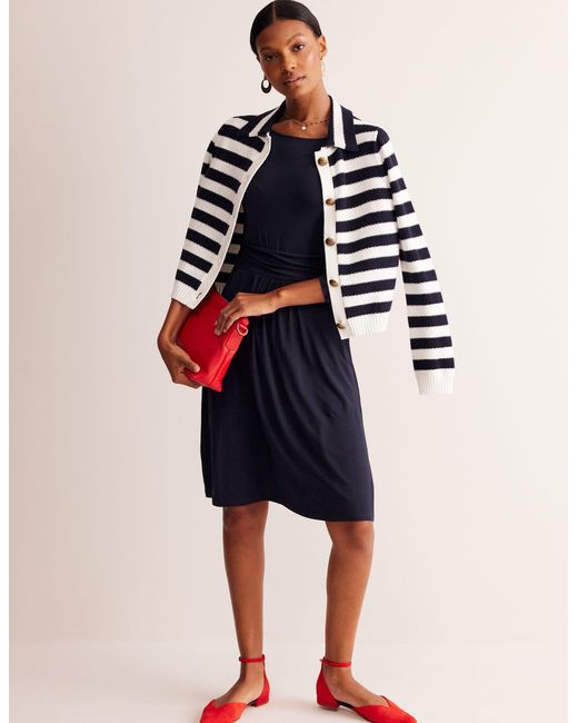 Boden Blue Amelie Long Sleeve Dress