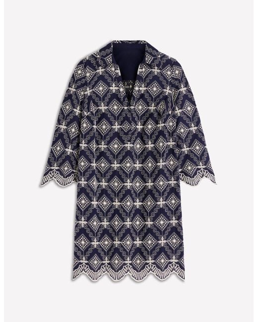 Boden Blue Carmen Broderie Short Dress