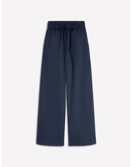Boden Blue Greenwich Tie Waist Trousers