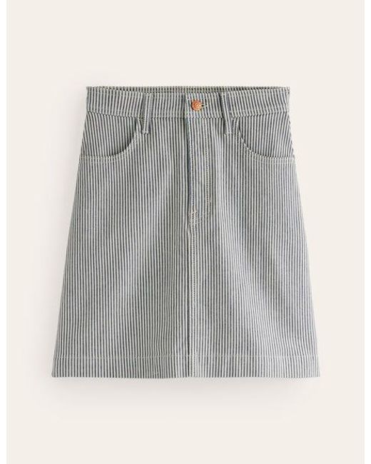 Boden Gray Nell Denim Mini Skirt