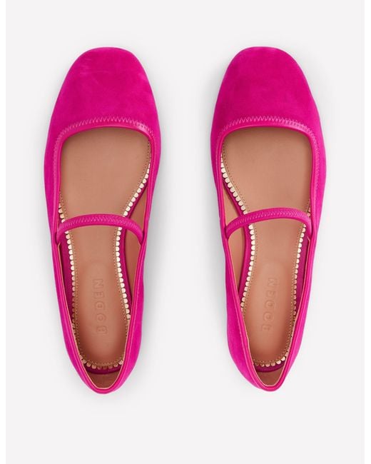 Boden Pink Thea Mary Jane Ballet Flats