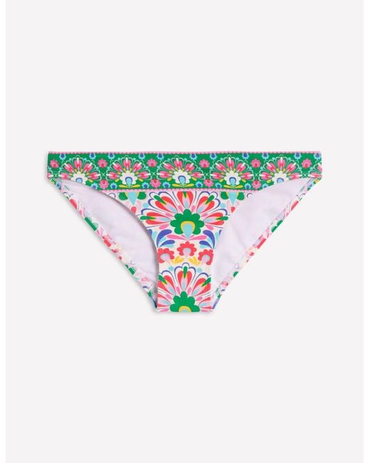 Boden Blue Porto Bikini Bottoms-Multi, Decorative Dandelion