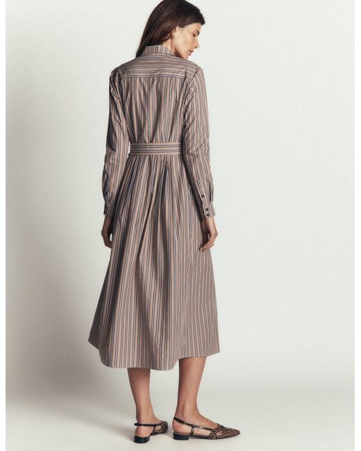 Boden Brown Alexa Cotton Midi Shirt Dress