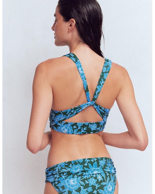 Boden Blue Mykonos Deep V Bikini Top