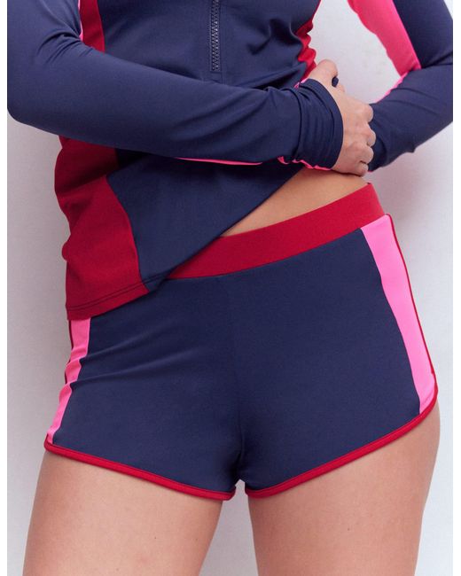 Boden Blue Rash Guard Swim Shorts