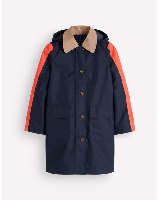 Boden Blue Colour Block Raincoat