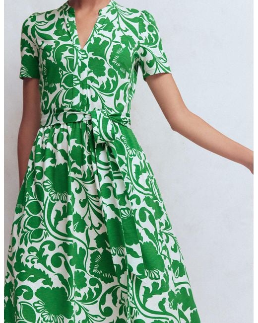 Boden Green Naomi Jersey Midi Dress