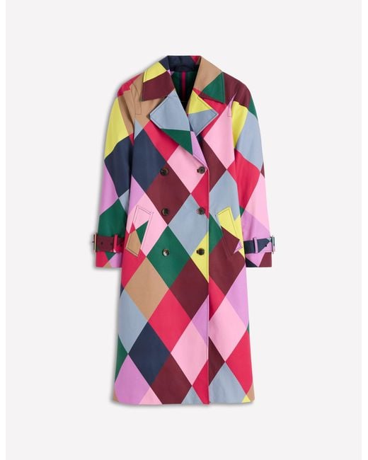 Boden Multicolor Double Breasted Trench
