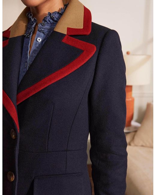 lipsy wool blend crombie coat