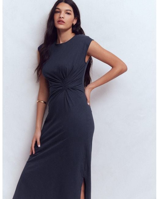 Boden Blue Delilah Twisted Midi Dress