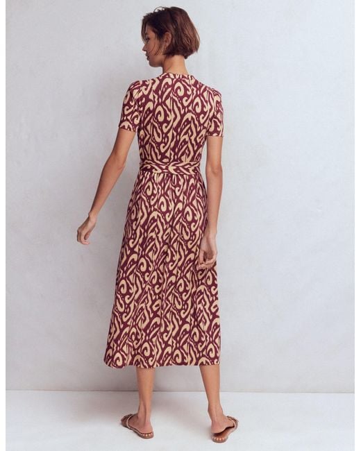 Boden White Naomi Jersey Midi Dress