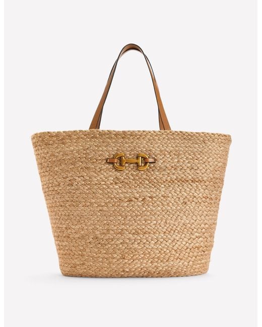 Boden Natural Woven Snaffle Tote