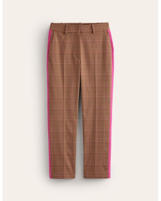 Pantalon kew à carreaux rayé sur les côtés Boden en coloris Brown