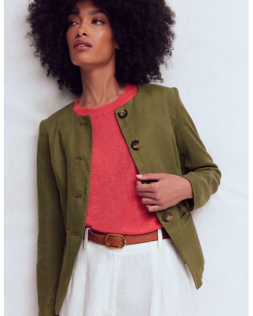 Boden Green Hampstead Linen Blazer