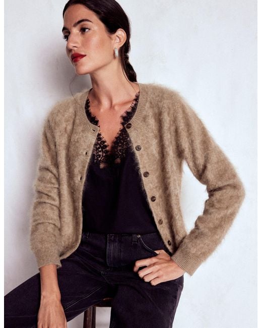Boden Blue Eva Brushed Cashmere Cardigan