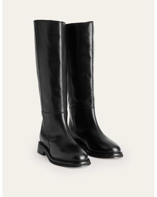 Boden Black Lottie Leather Riding Boots