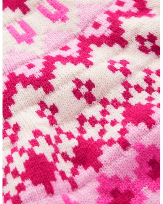Boden Red Mae Fair Isle Knitted Sweater