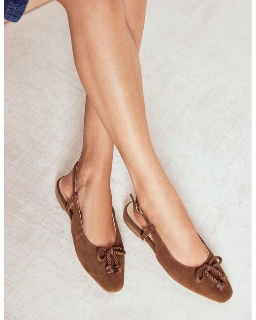 Boden Brown Easy Slingback Flats